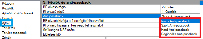 ATS Advanced Anti-Passback működése