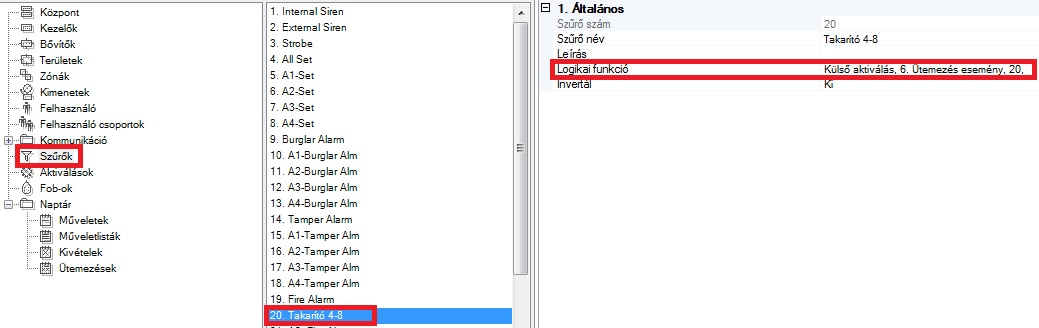 ATS Advanced: szűrő kiválasztás