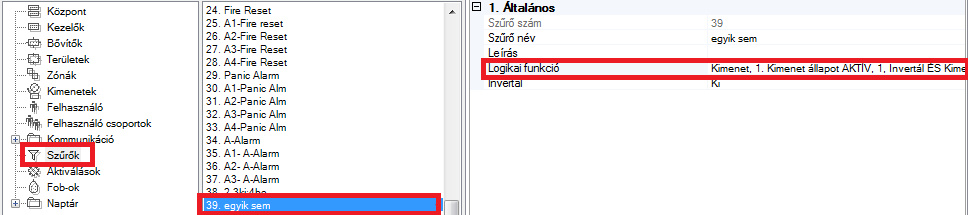 ATS Advanced vezérlése szűrők