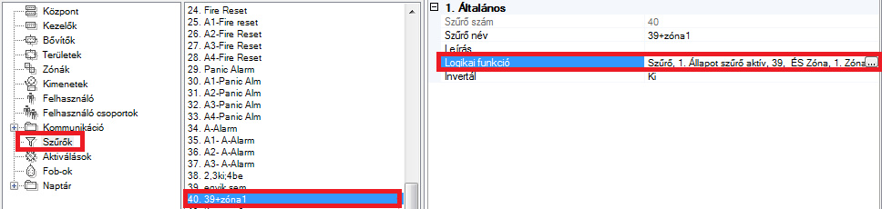 ATS Advanced- szűrők kiválasztás