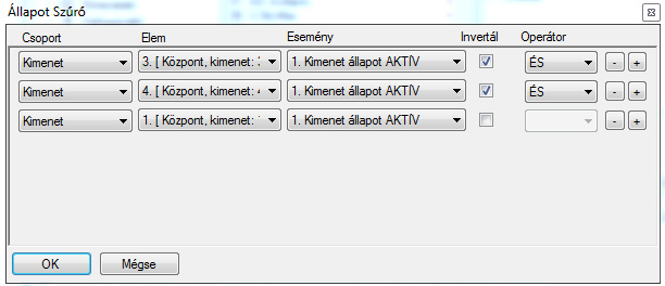 ATS Advanced - szűrő konfiguráció