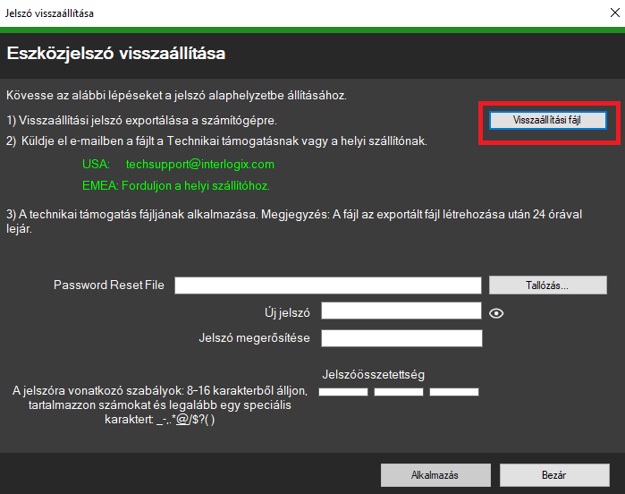 Truvision eszköz visszaállítás