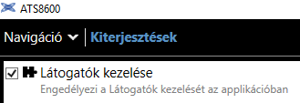 Látogatókezelés ATS8600-ban