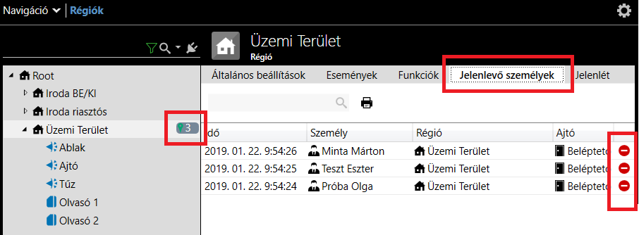 Integrált rendszer régió menedzselés