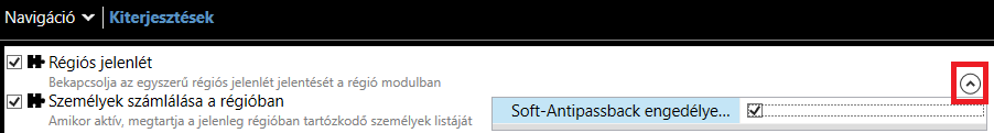 Integrált rendszer Anti-Passback